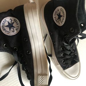 Converse High Top. Black/White Size 7 women